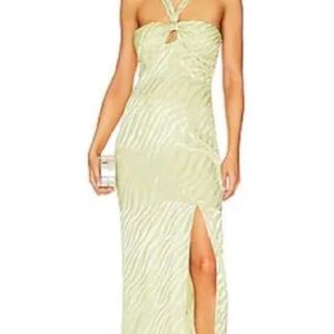 SAYLOR Light Green Halter Midi Dress